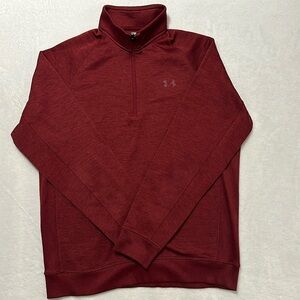 Mens COLDGEAR‎ Under Armour Mock Neck Half Zip LOOSE Fit Size Large OUTDOOR